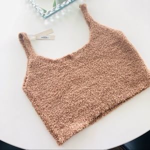 NWT Skims Cozy Knit Bralette in Camel